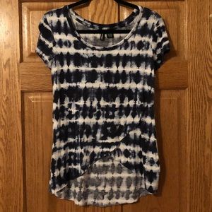 No comment blue & white tunic